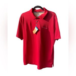 Red Columbia Collared Shirt